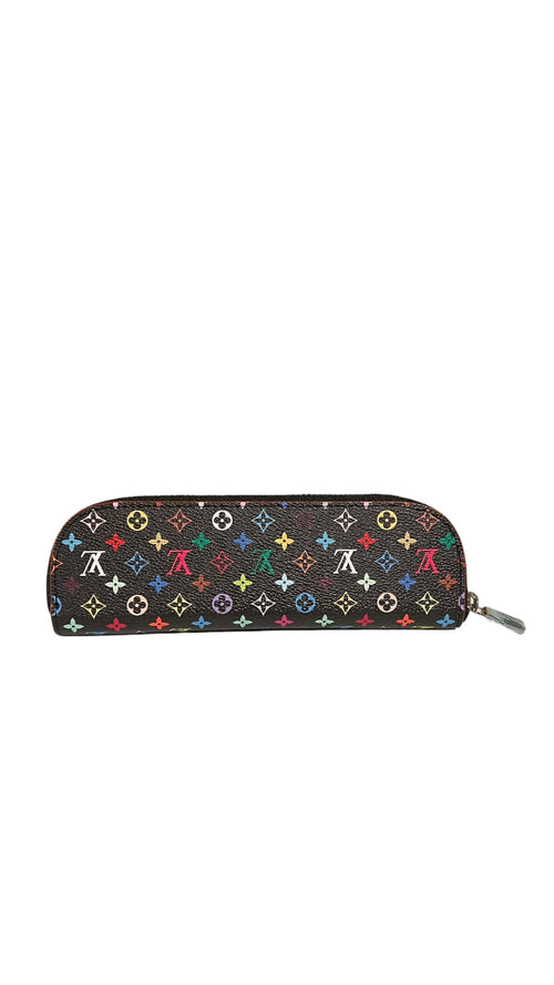 INSPIRED Black Multicolor Pencil case with silver hardware