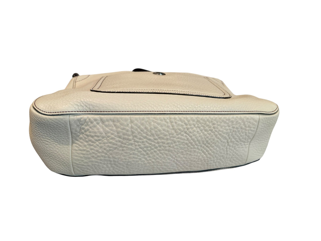 Pre-owned Coach Cream Chelsea Pebbled Leather Shoulder Bag 2005