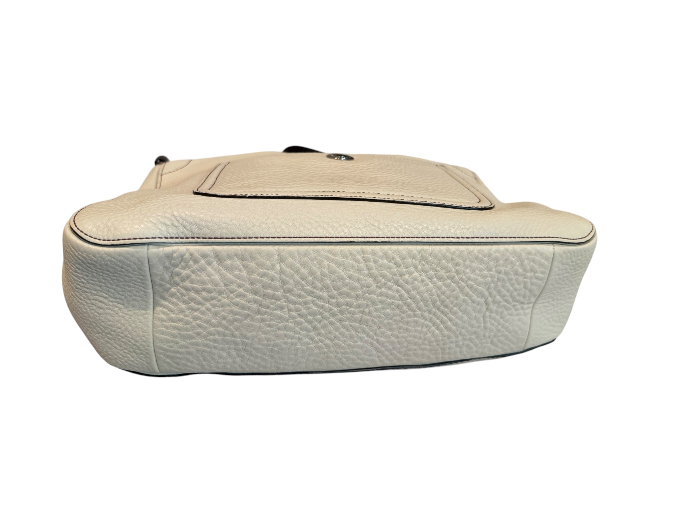 Pre-owned Coach Cream Chelsea Pebbled Leather Shoulder Bag 2005