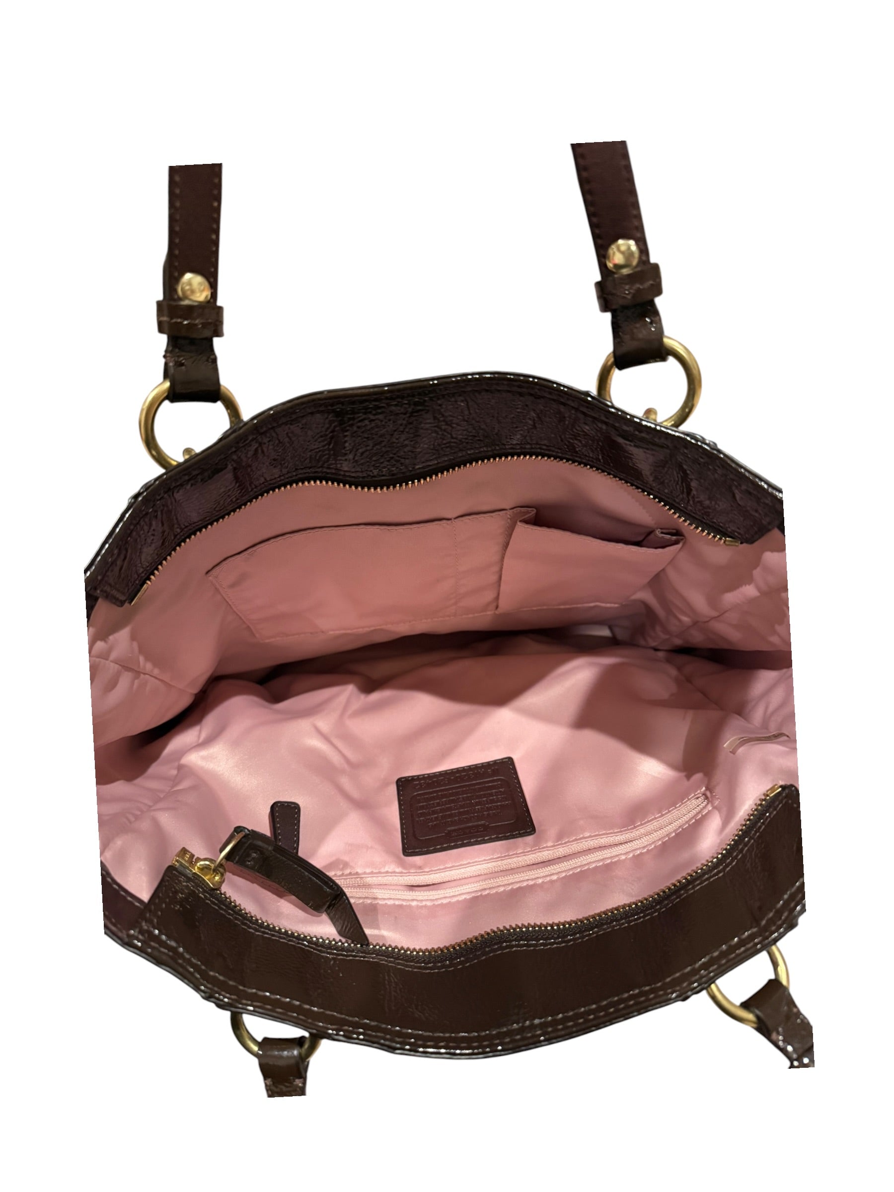 Pre-owned Coach leather Brown Patent shoulder bag 2013