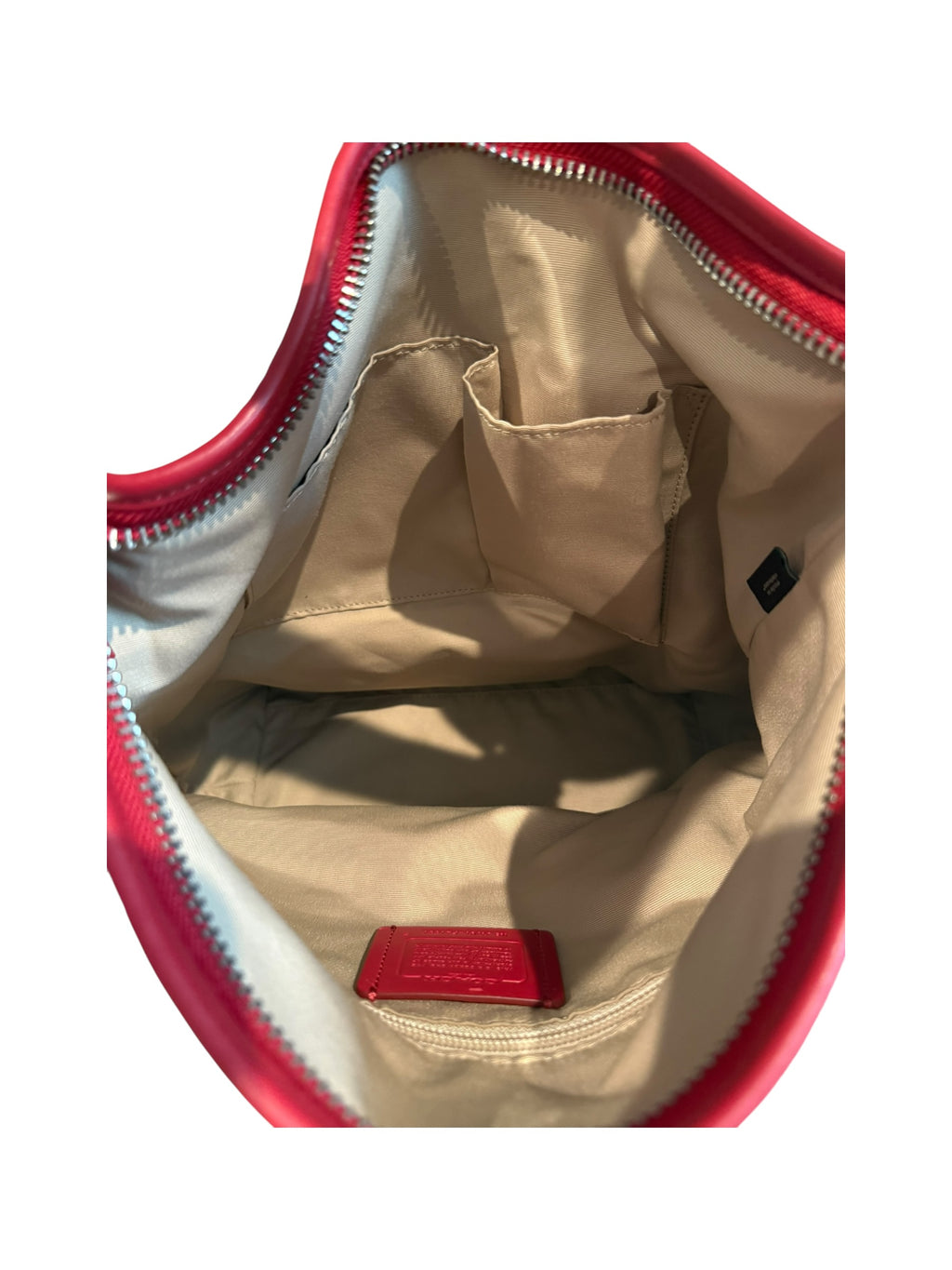 Pre-owned Coach Red Canvas Hobo Shoulder bag 2017