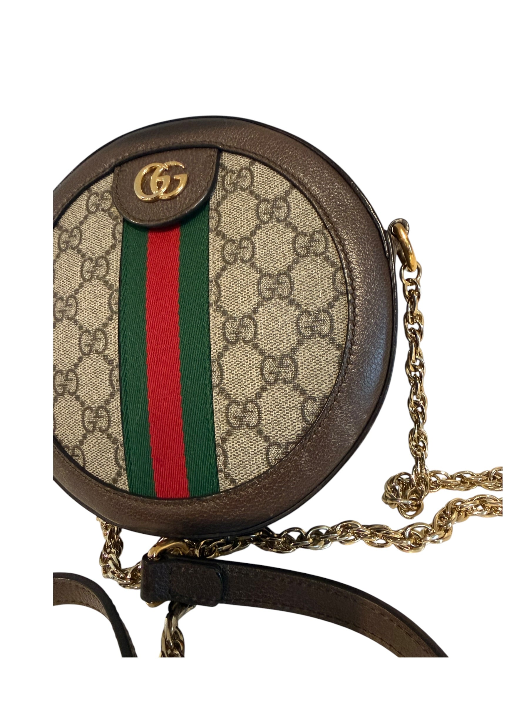 Pre-owned Gucci GG supreme round Ophedia Shoulder bag