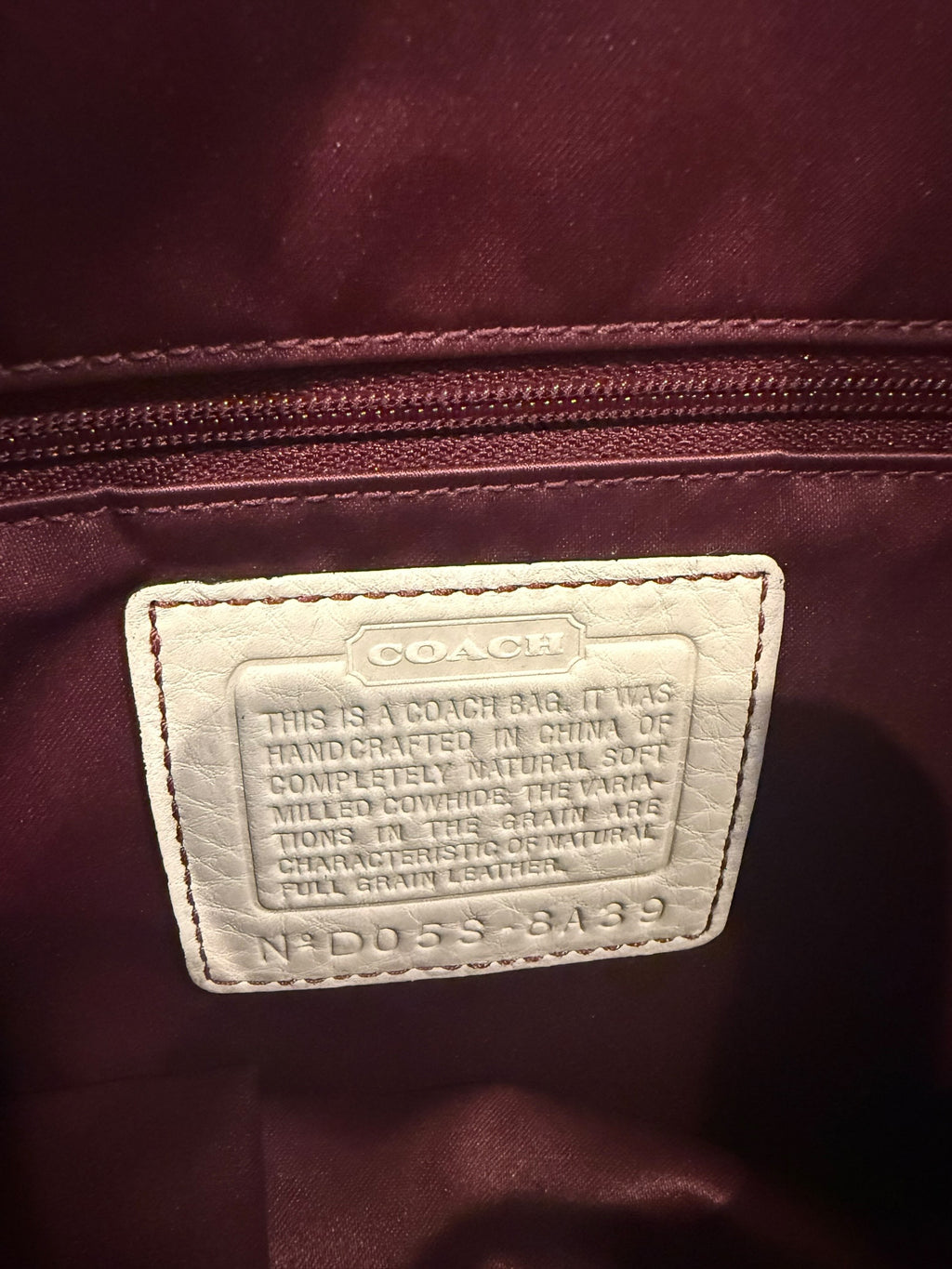 Pre-owned Coach Cream Chelsea Pebbled Leather Shoulder Bag 2005
