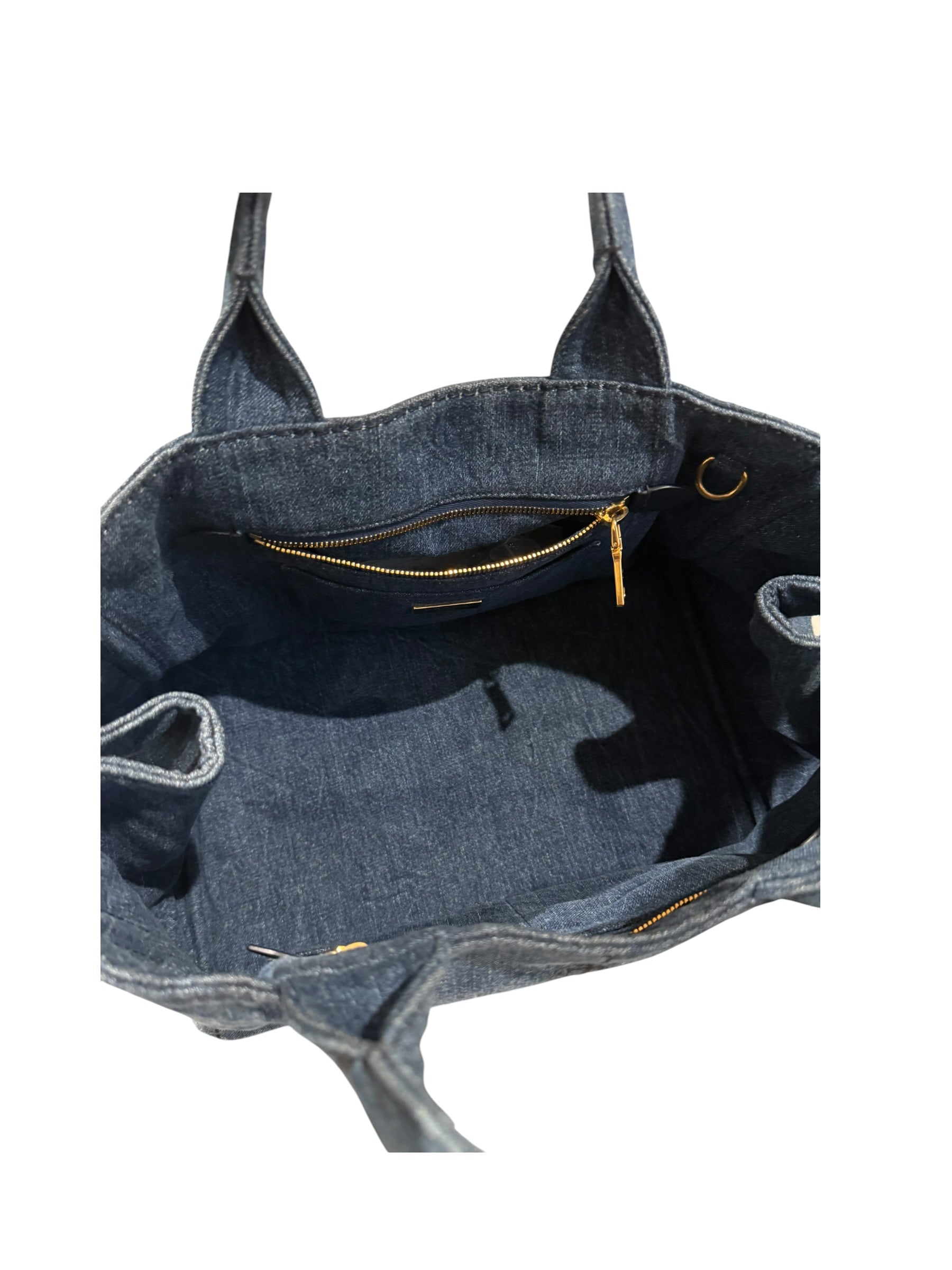 Pre-owned Prada Denim Canapa 2 way bag with adjustable strap