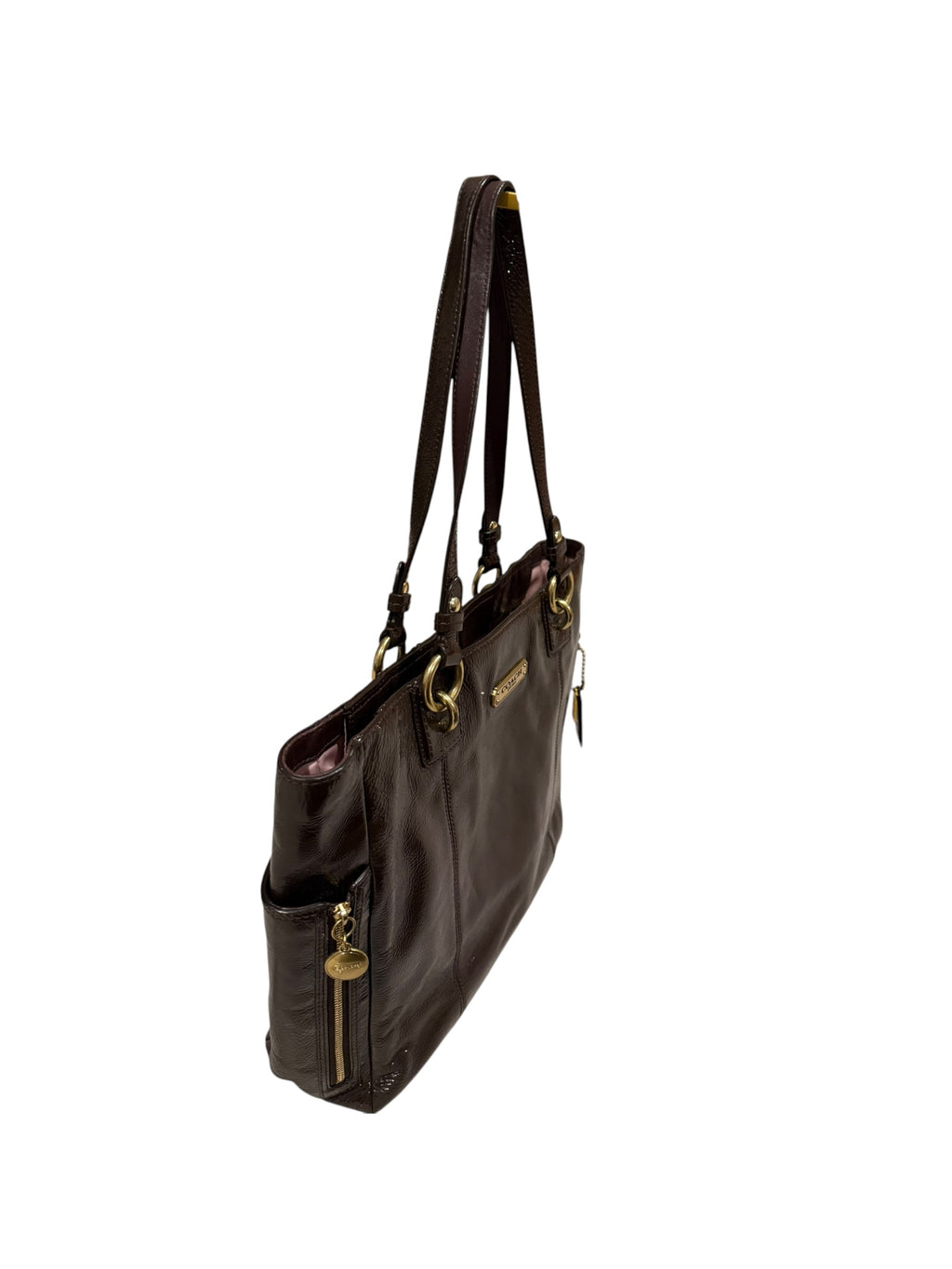 Pre-owned Coach leather Brown Patent shoulder bag 2013