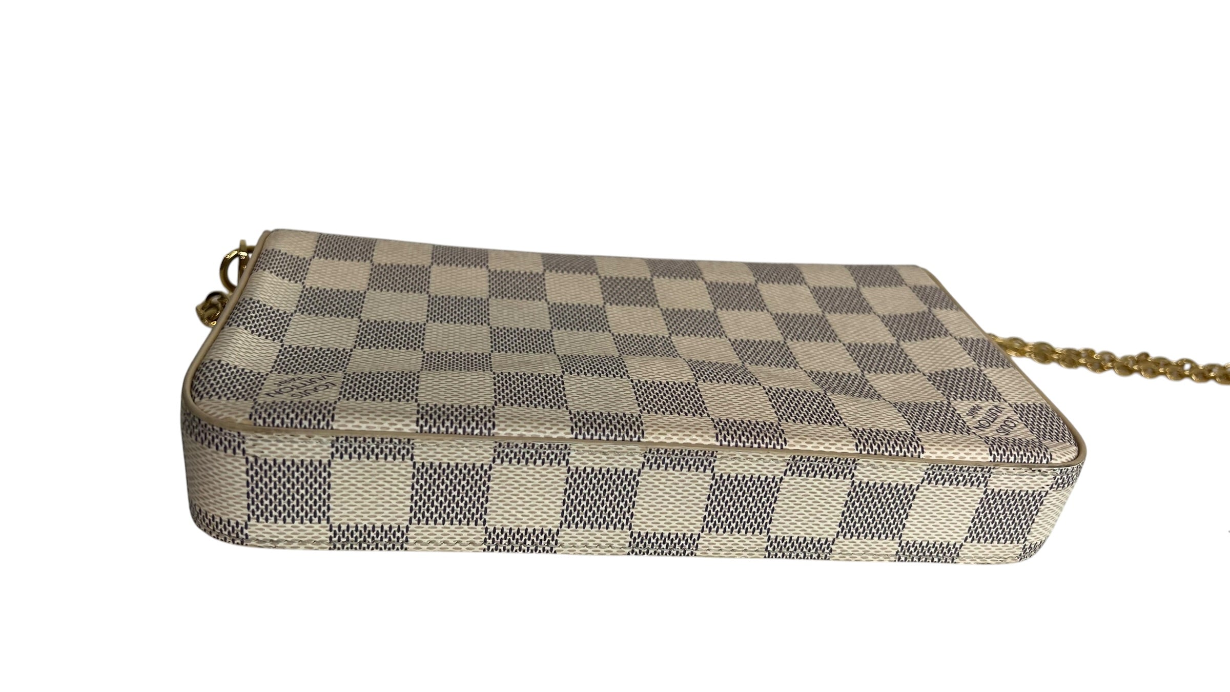 Pre-owned Louis Vuitton Damier Azur Felicie Pochette 2020