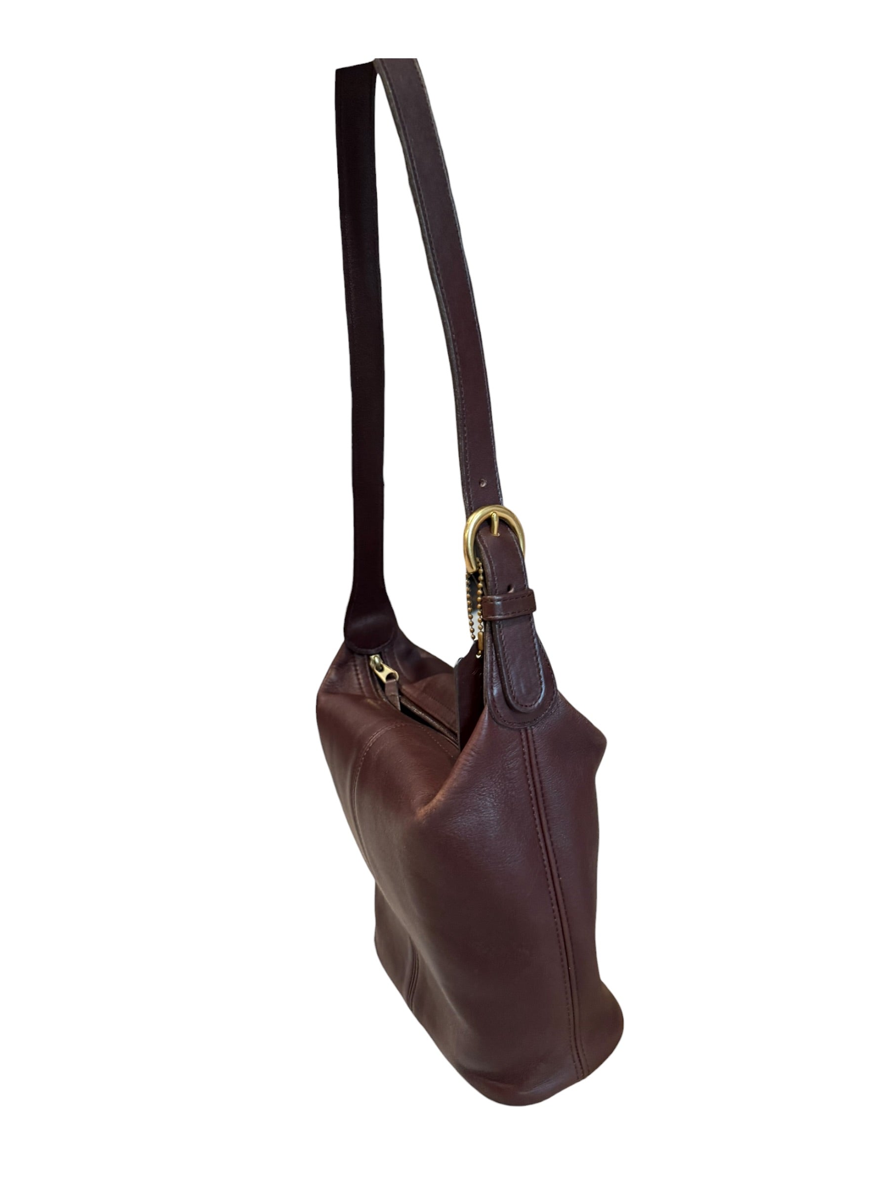 Pre-owned Coach Brown Leather Small SoHo Bucket Shoulder Bag 1990s