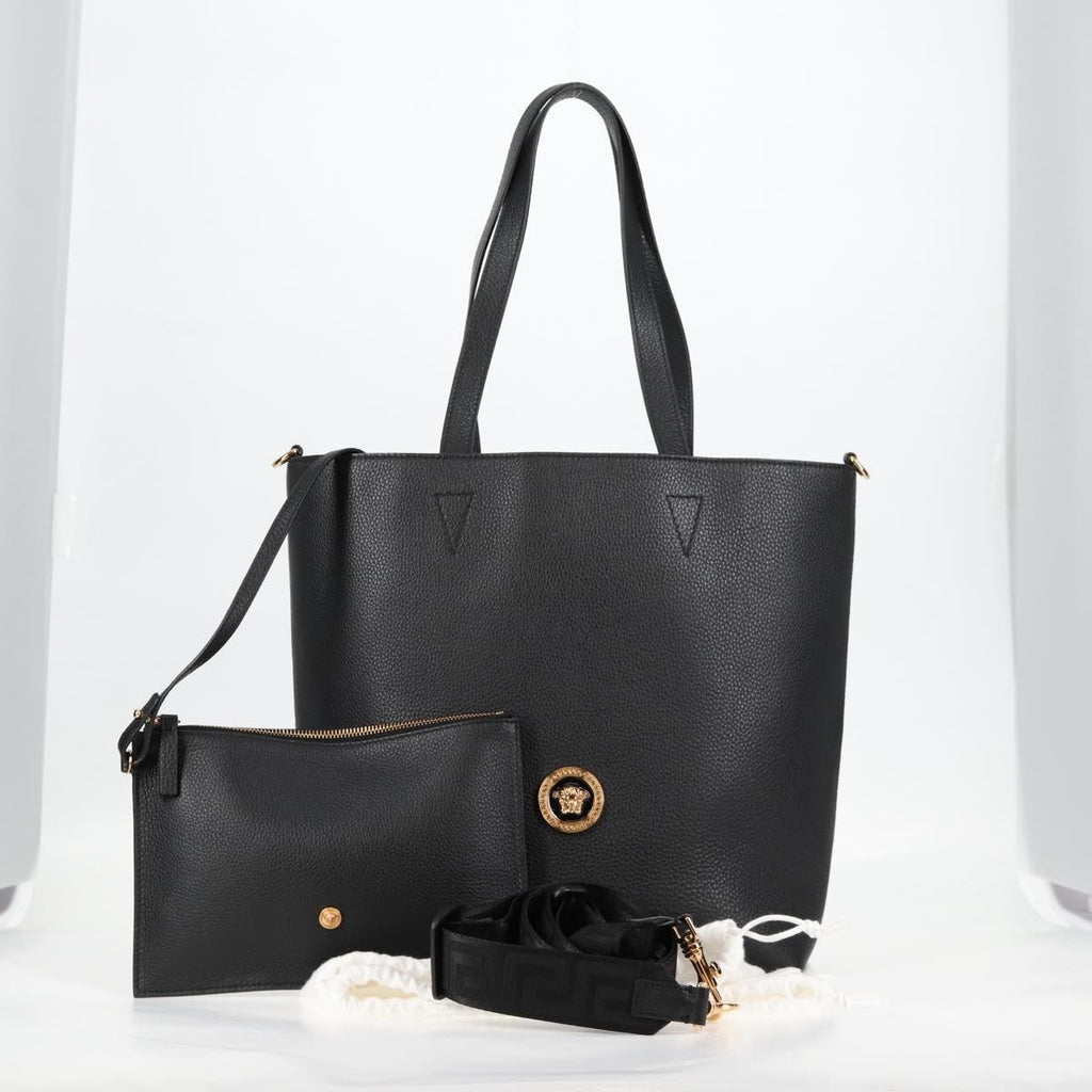 Pre-owned Versace Leather Medusa tote bag