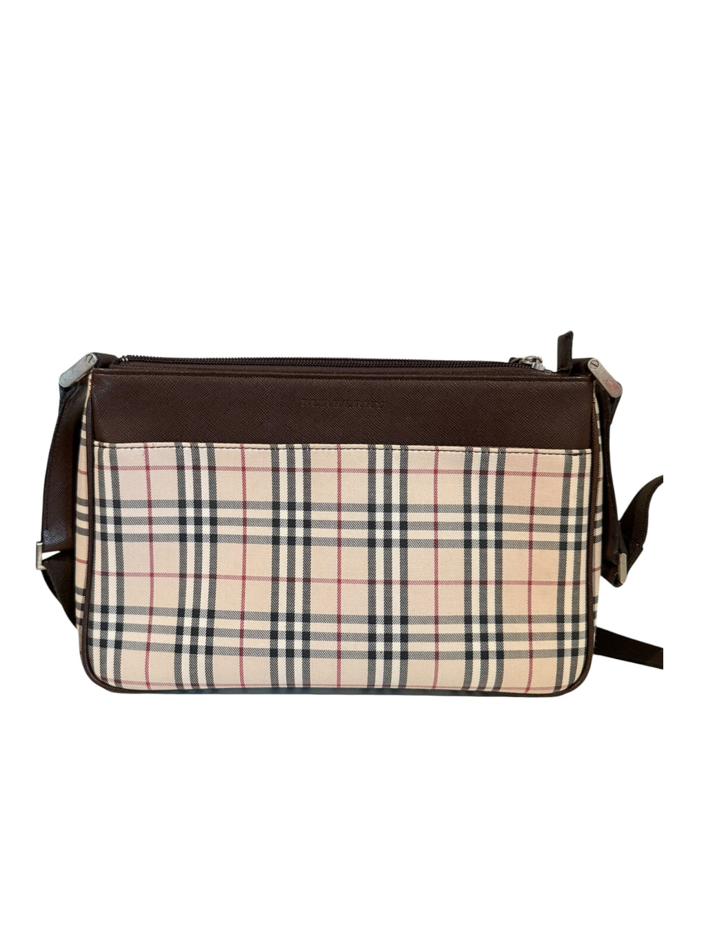 Pre-owned Burberry Novacheck canvas crossbody bag