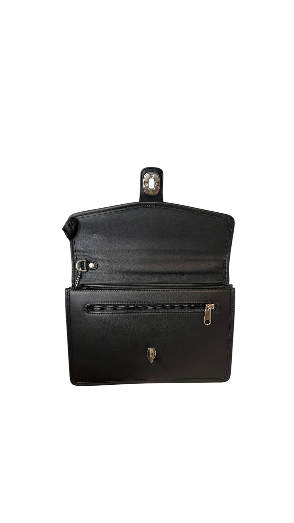Pre-owned Coach black leather clutch 1998