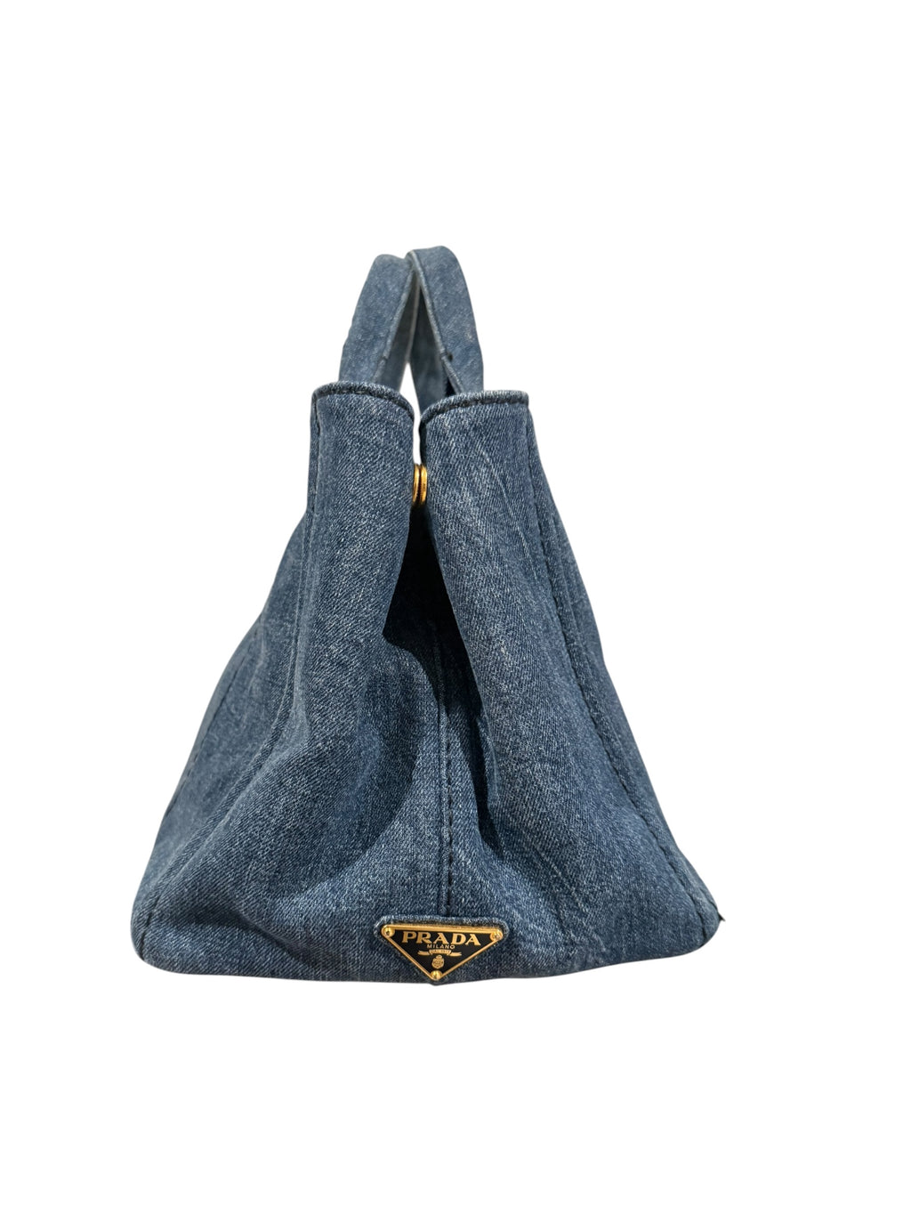 Pre-owned Prada Denim Canapa 2 way bag with adjustable strap