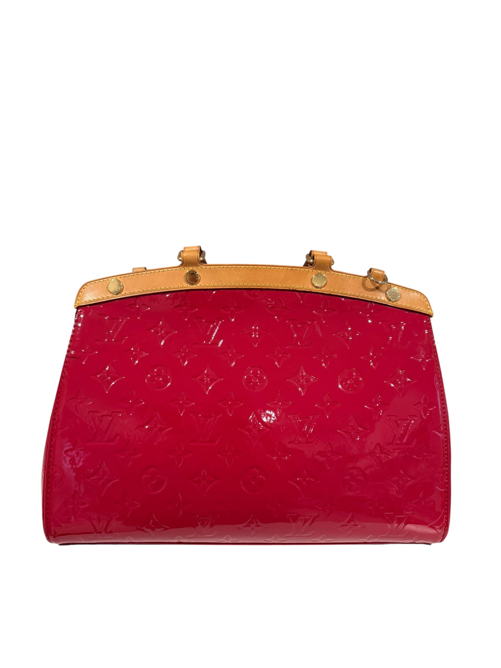 Pre-owned Louis Vuitton Vernis Brea MM Rose Shoulder bag with strap