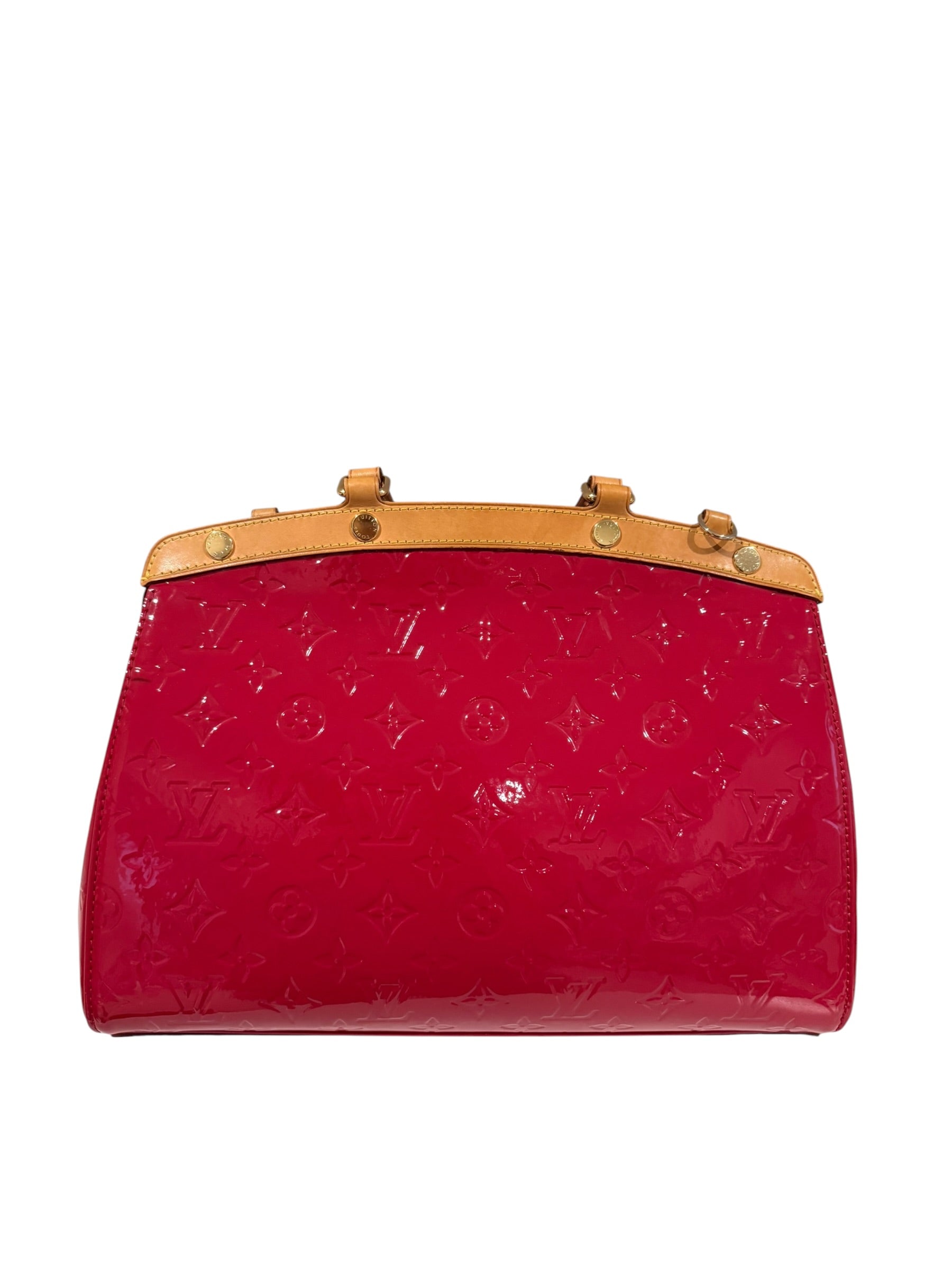 Pre-owned Louis Vuitton Vernis Brea MM Rose Shoulder bag with strap