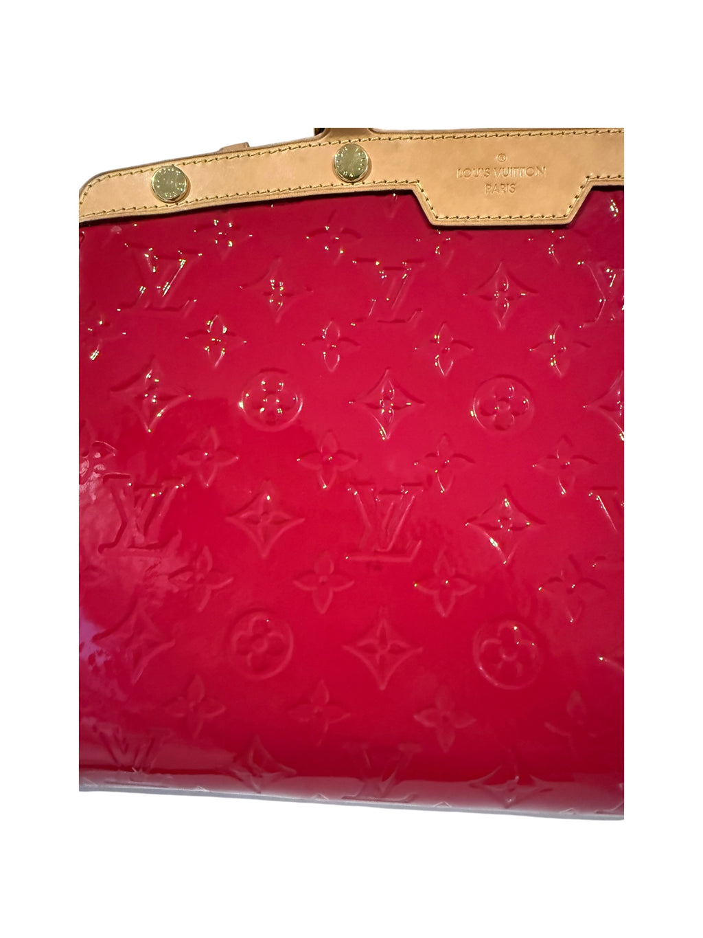 Pre-owned Louis Vuitton Vernis Brea MM Rose Shoulder bag with strap