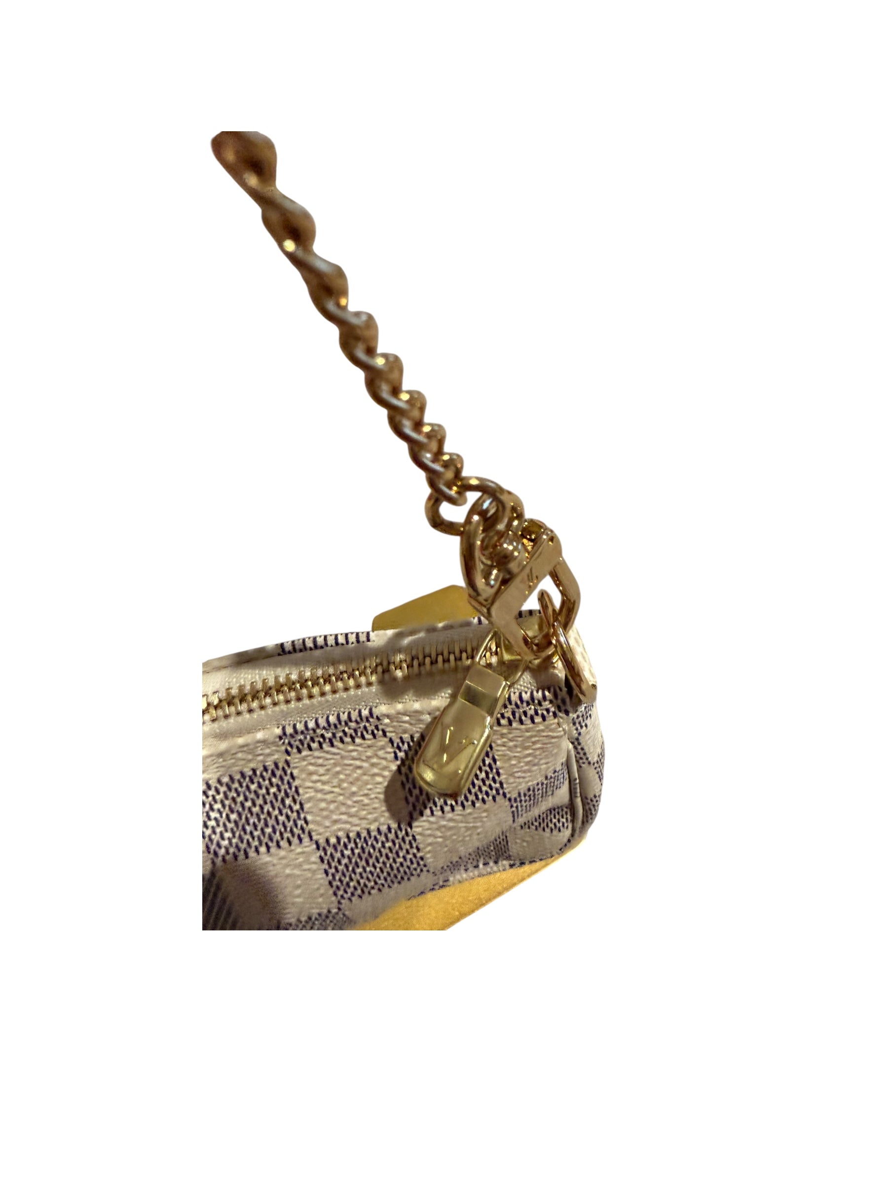 Pre-owned Louis Vuitton Damier Azur Mini Pochette 2006