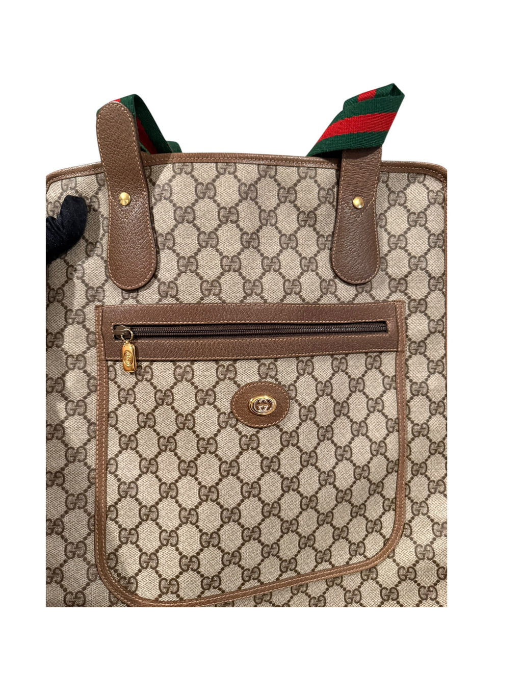 Pre-owned Gucci canvas GG supreme Large tote bag