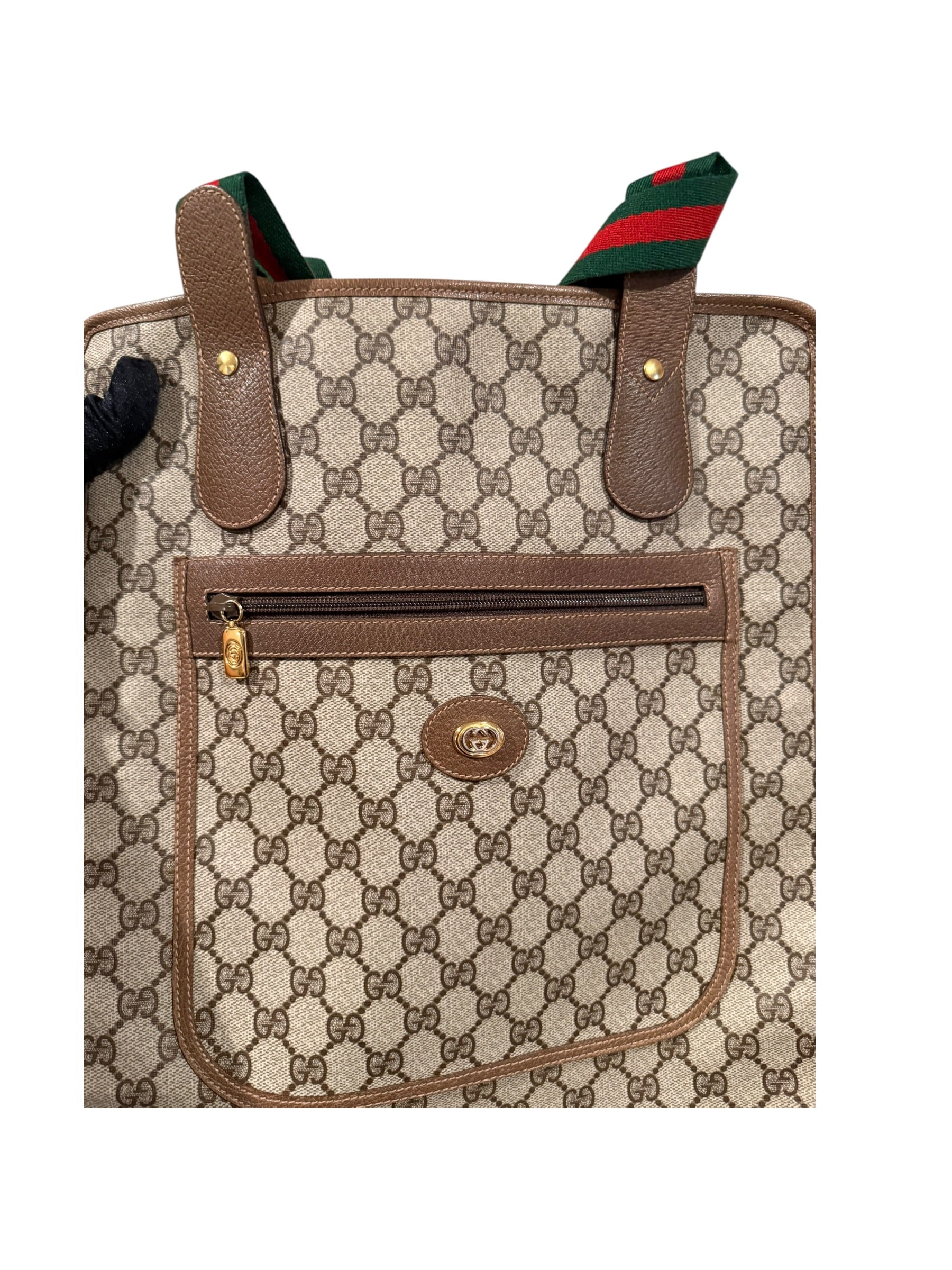 Pre-owned Gucci canvas GG supreme Large tote bag