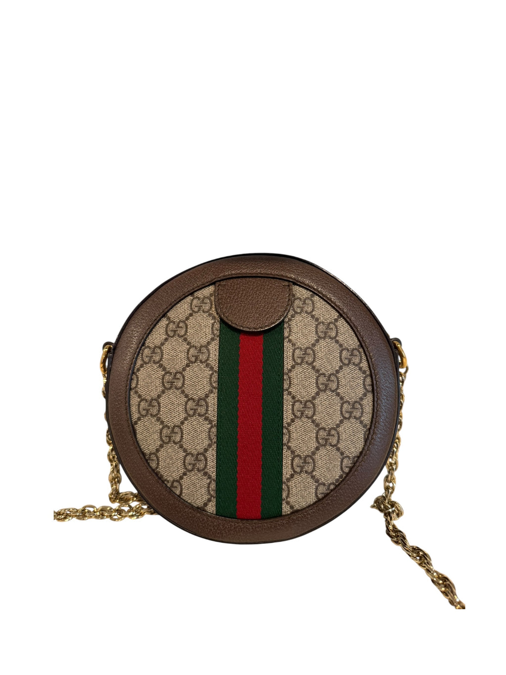 Pre-owned Gucci GG supreme round Ophedia Shoulder bag
