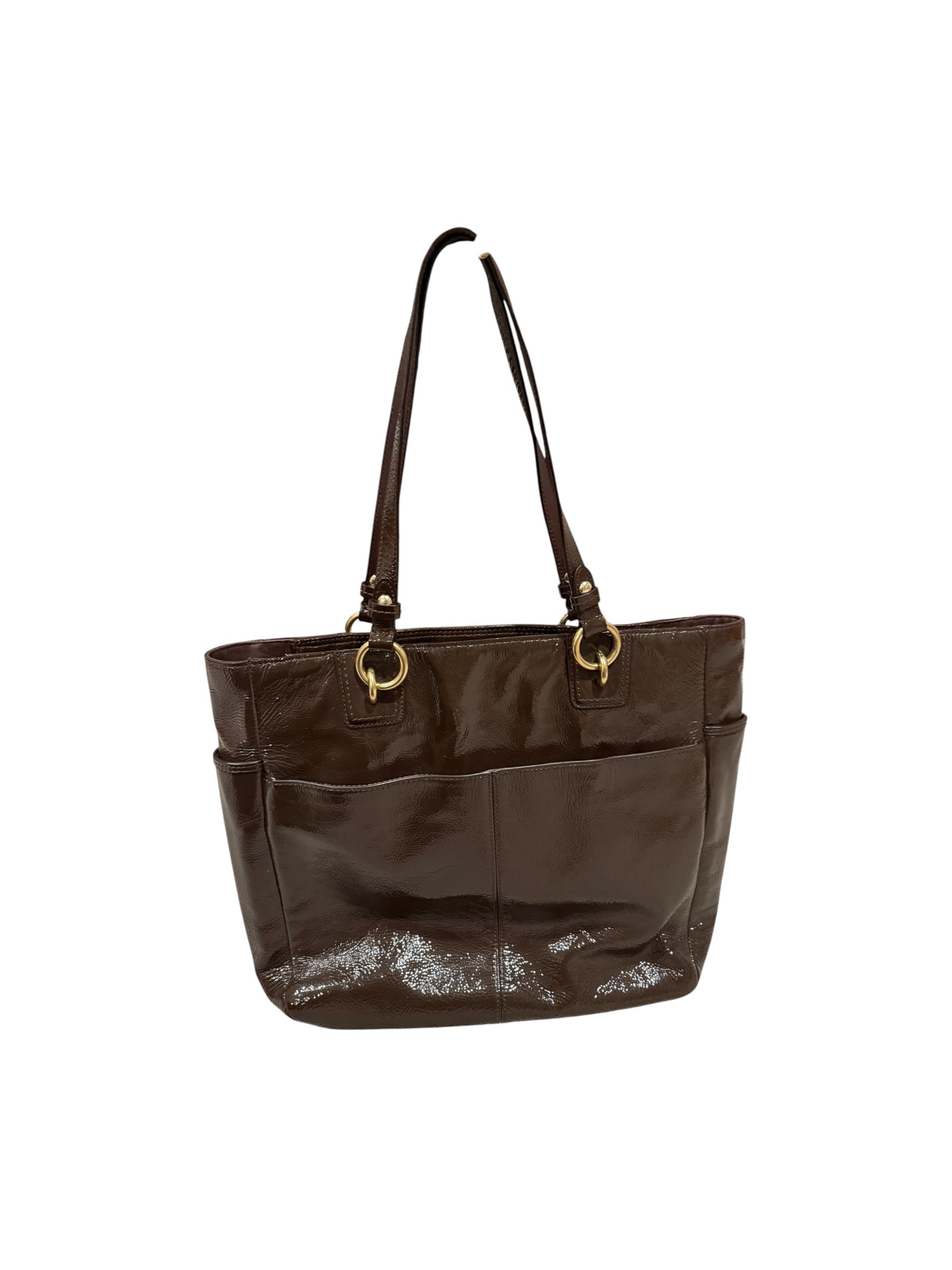 Pre-owned Coach leather Brown Patent shoulder bag 2013