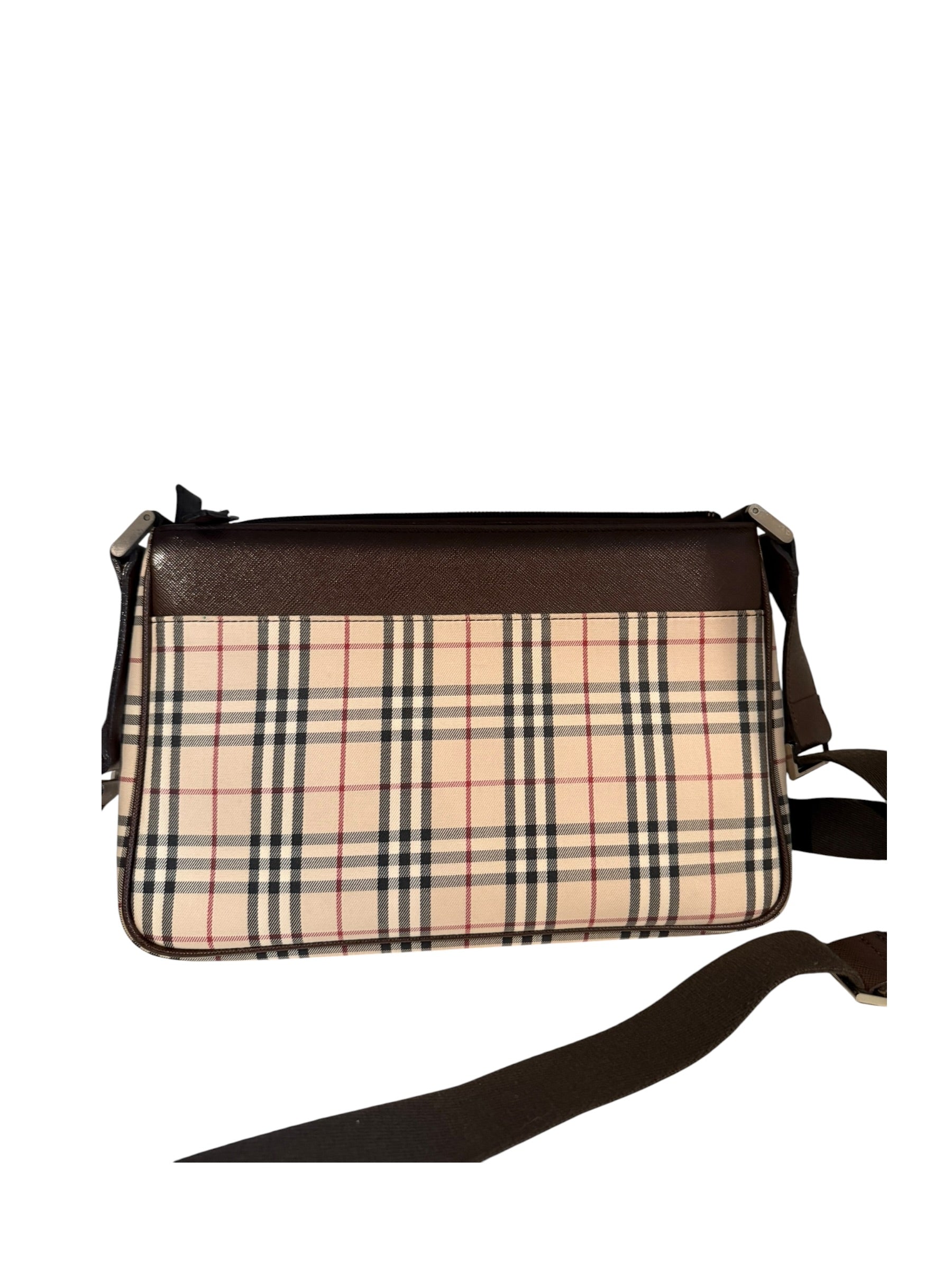 Pre-owned Burberry Novacheck canvas crossbody bag