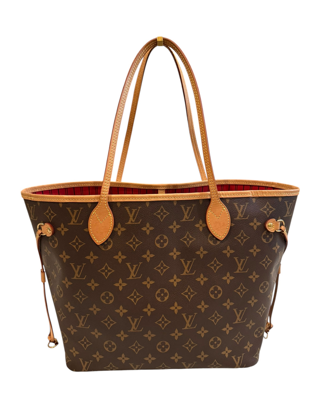 Pre-owned Louis Vuitton Neverfull MM monogram with pouch