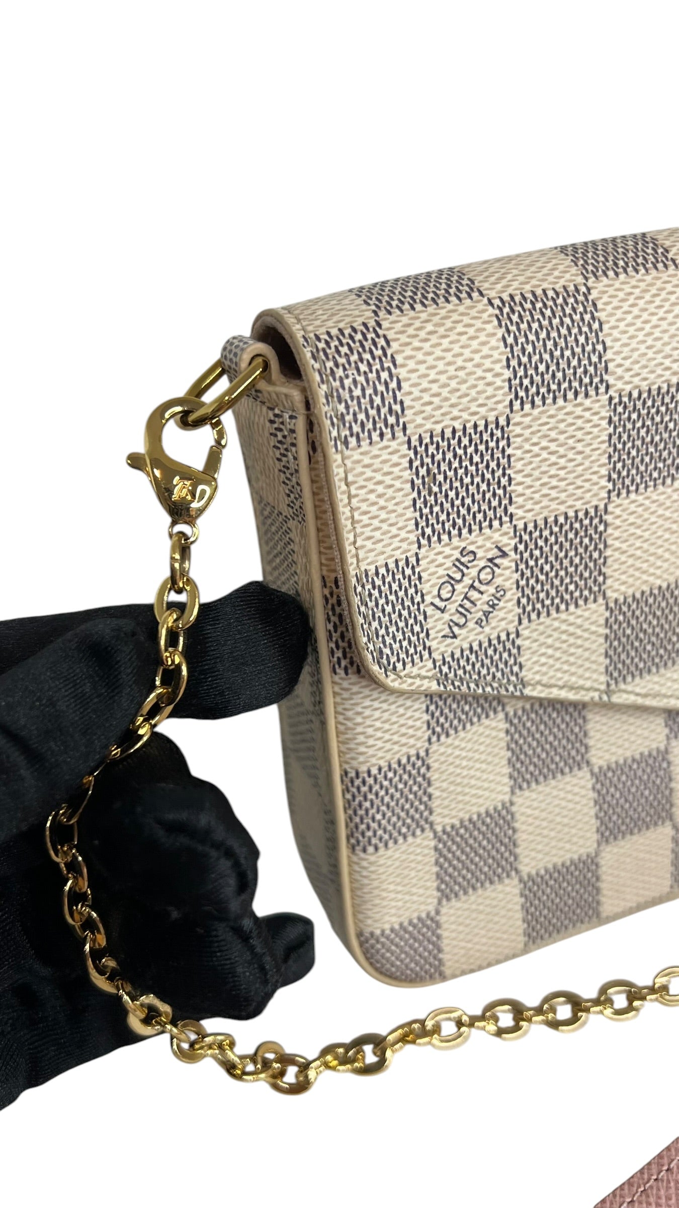 Pre-owned Louis Vuitton Damier Azur Felicie Pochette 2020