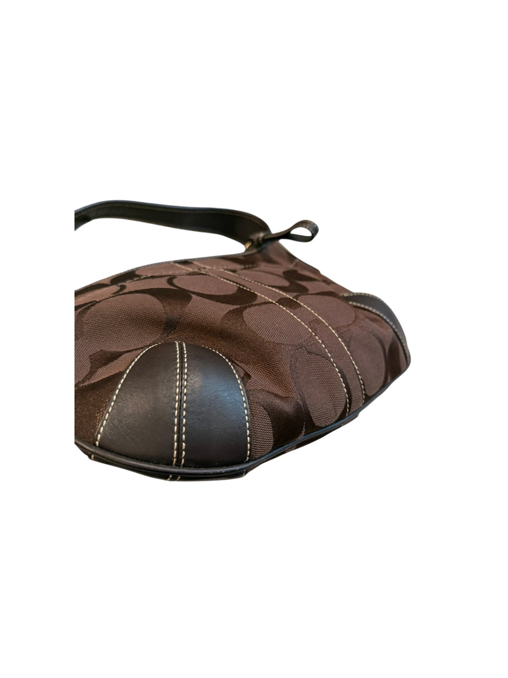 Pre-owned Coach Brown Small Canvas Ergo Shoulder Bag 2007