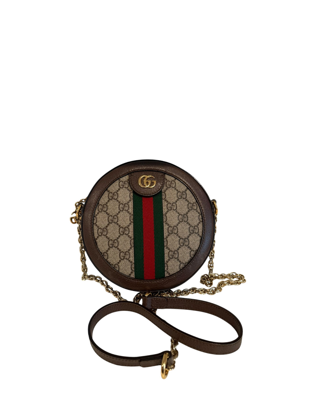 Pre-owned Gucci GG supreme round Ophedia Shoulder bag