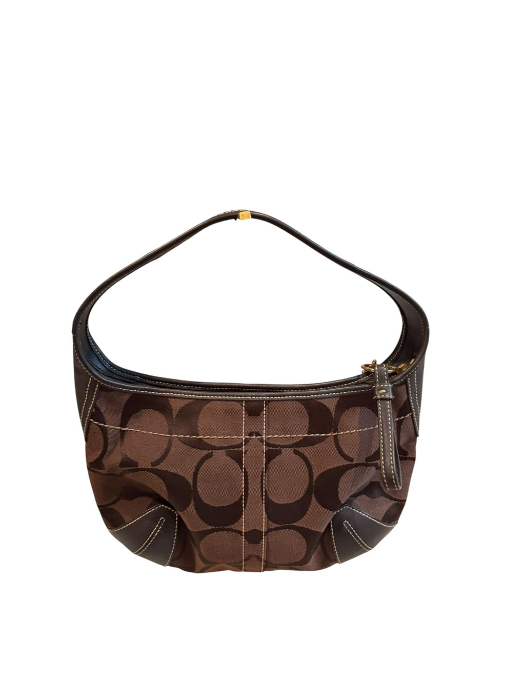 Pre-owned Coach Brown Small Canvas Ergo Shoulder Bag 2007