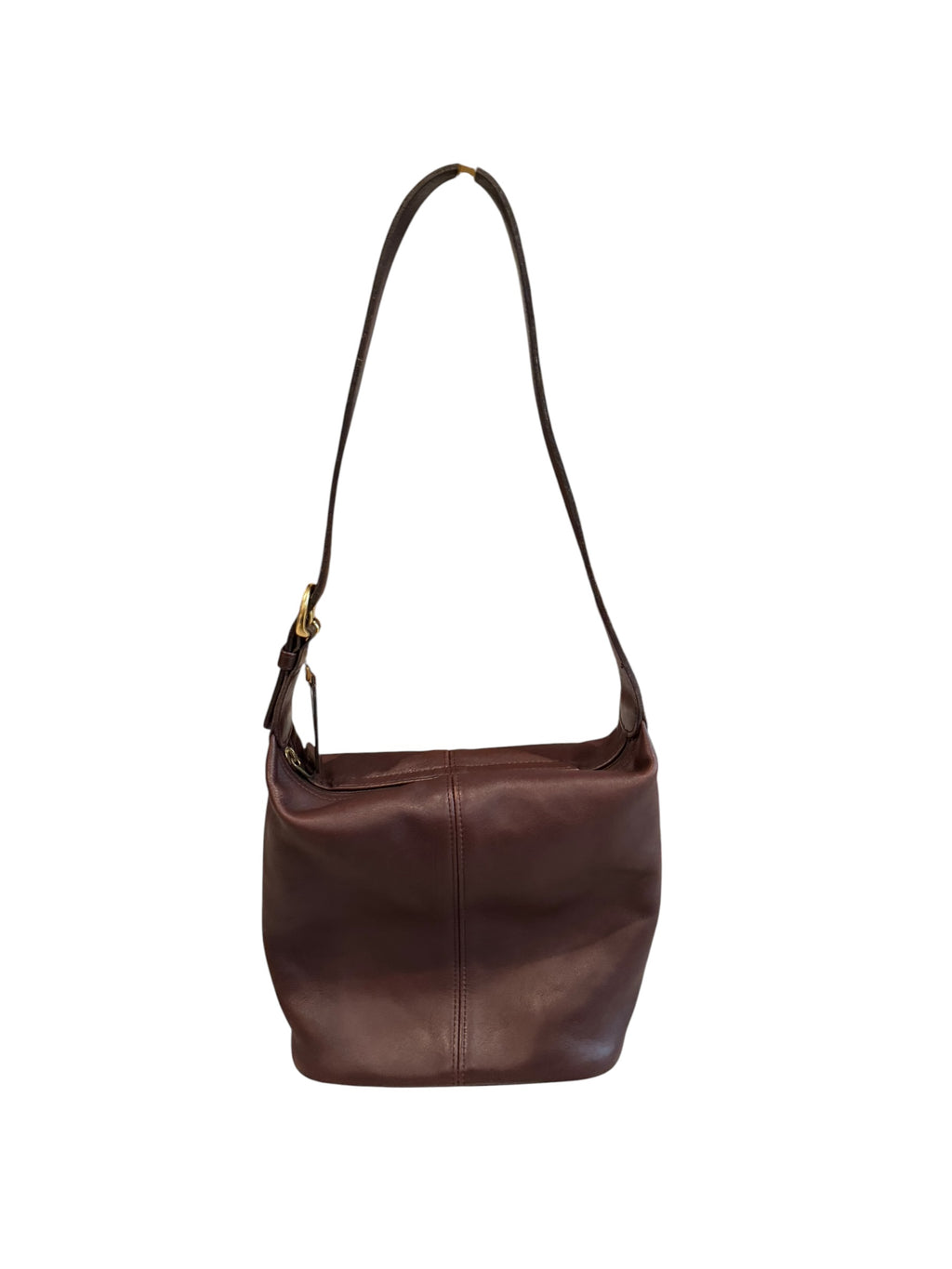 Pre-owned Coach Brown Leather Small SoHo Bucket Shoulder Bag 1990s