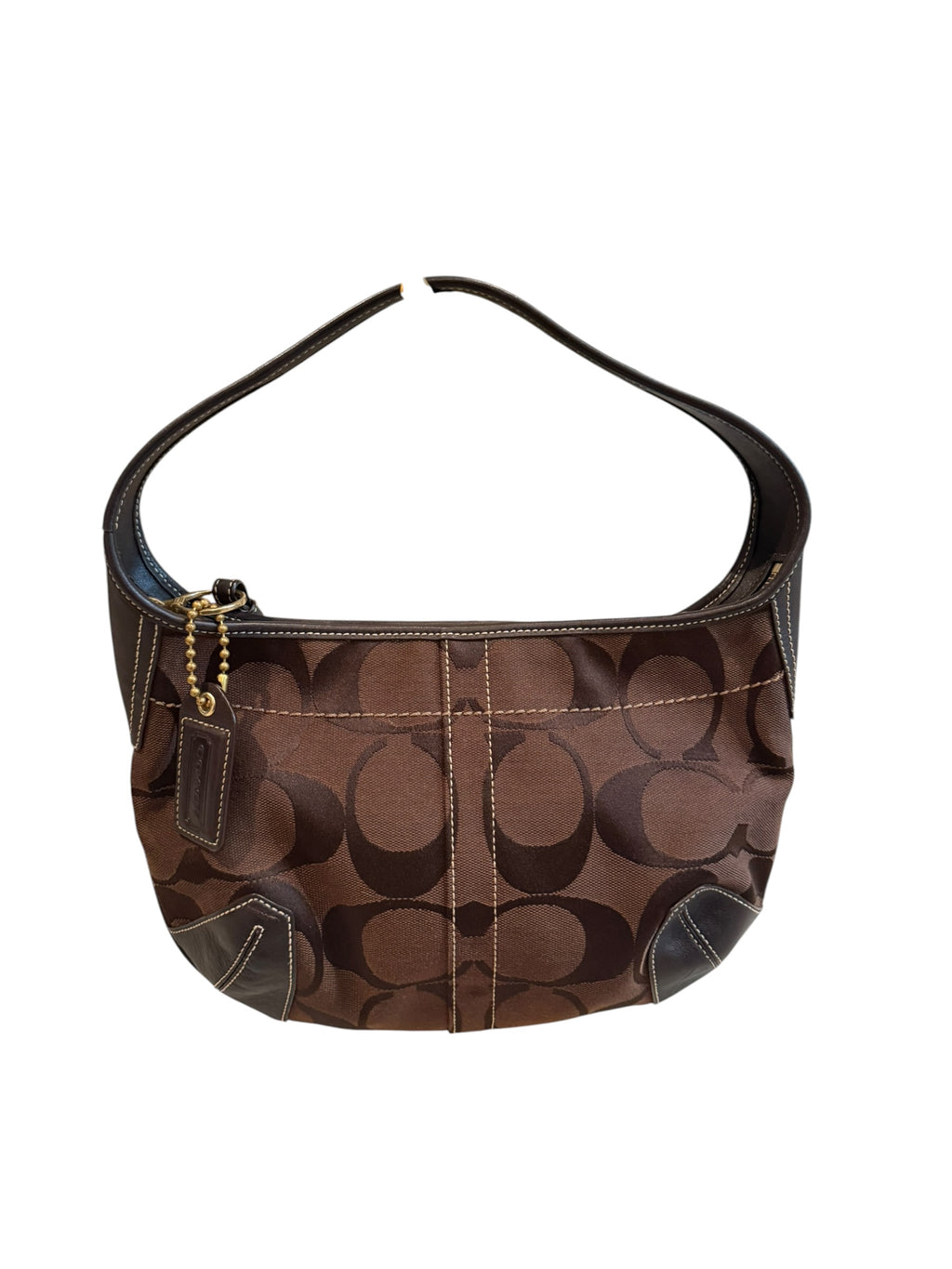 Pre-owned Coach Brown Small Canvas Ergo Shoulder Bag 2007