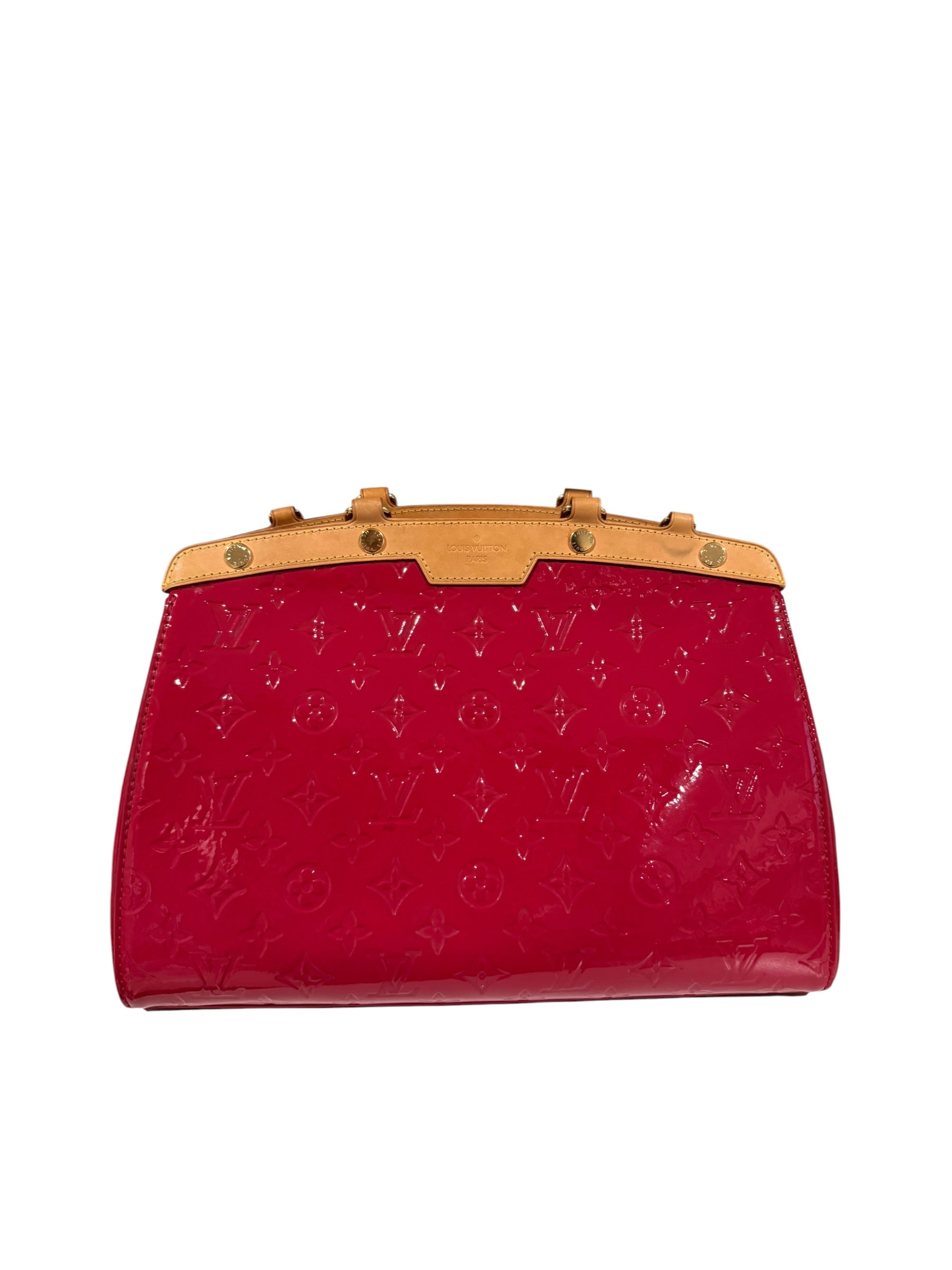 Pre-owned Louis Vuitton Vernis Brea MM Rose Shoulder bag with strap