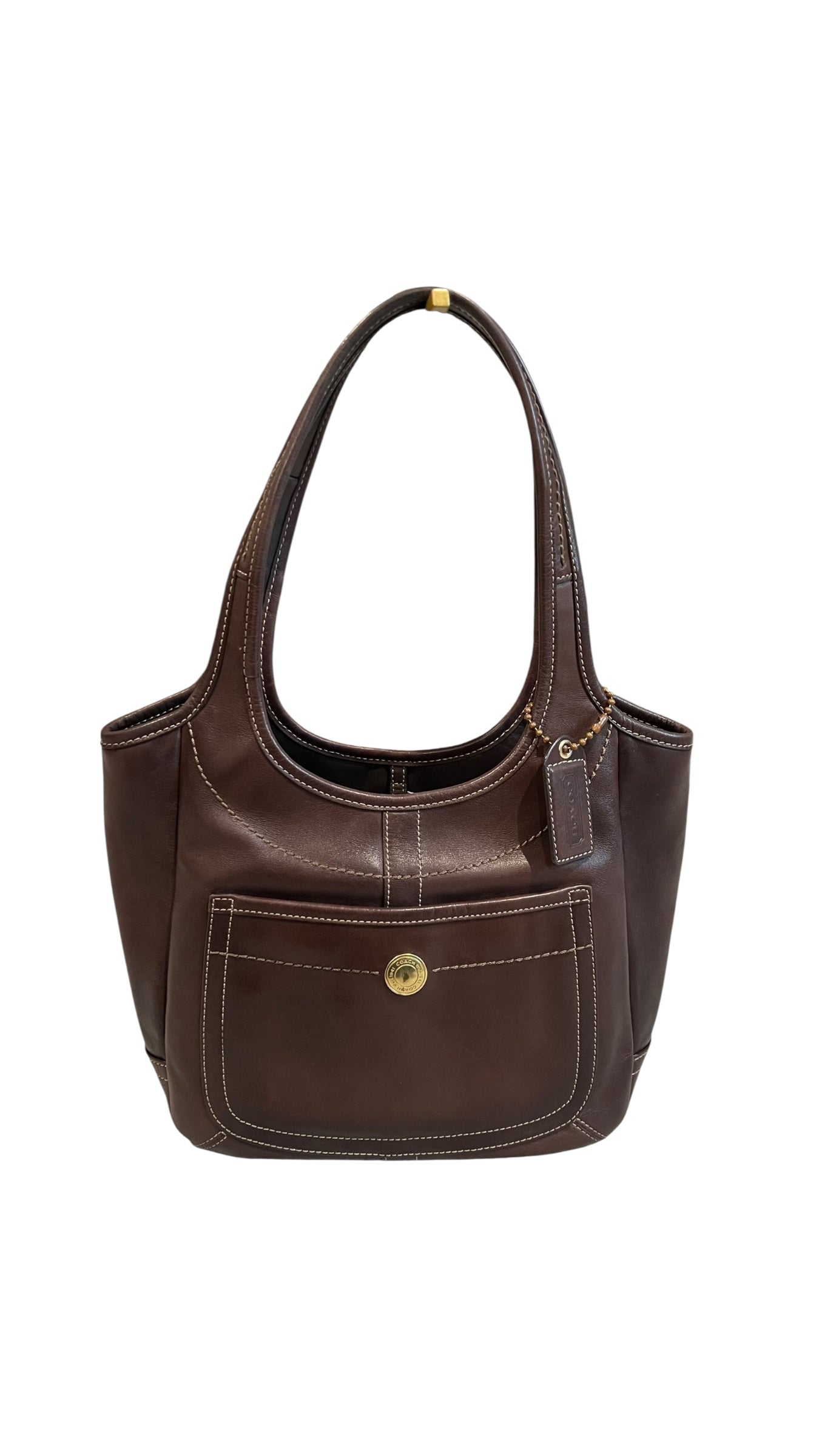 Pre-owned Coach leather brown shoulder bag 2007