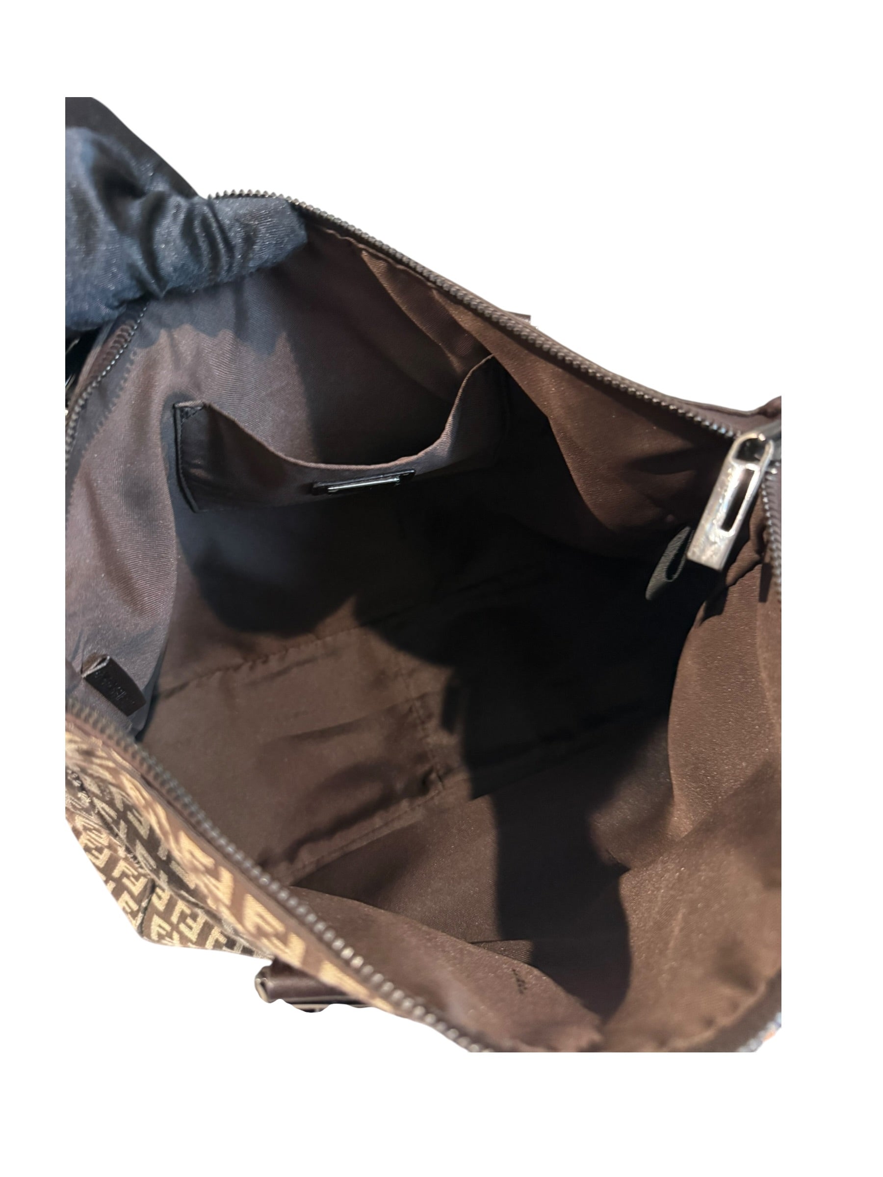 Pre-owned Fendi canvas Brown zucchino small tote hand bag