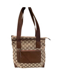 Pre-owned Gucci canvas and leather Brown shoulder bag