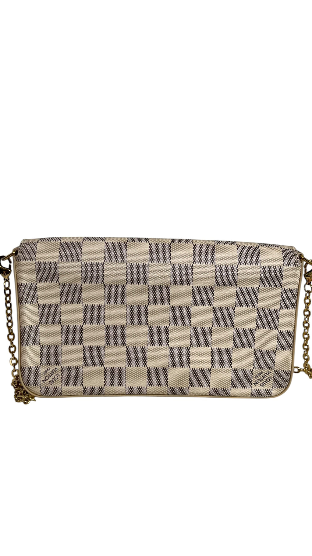 Pre-owned Louis Vuitton Damier Azur Felicie Pochette 2020