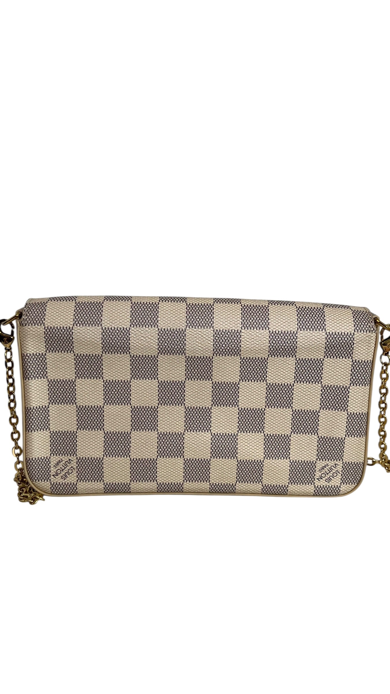 Pre-owned Louis Vuitton Damier Azur Felicie Pochette 2020