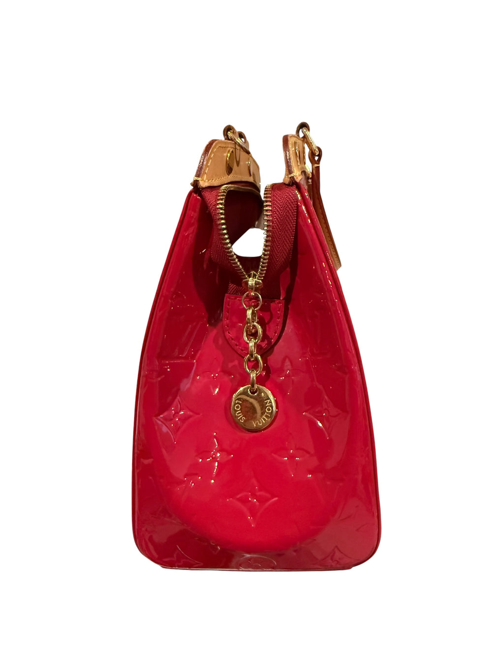 Pre-owned Louis Vuitton Vernis Brea MM Rose Shoulder bag with strap
