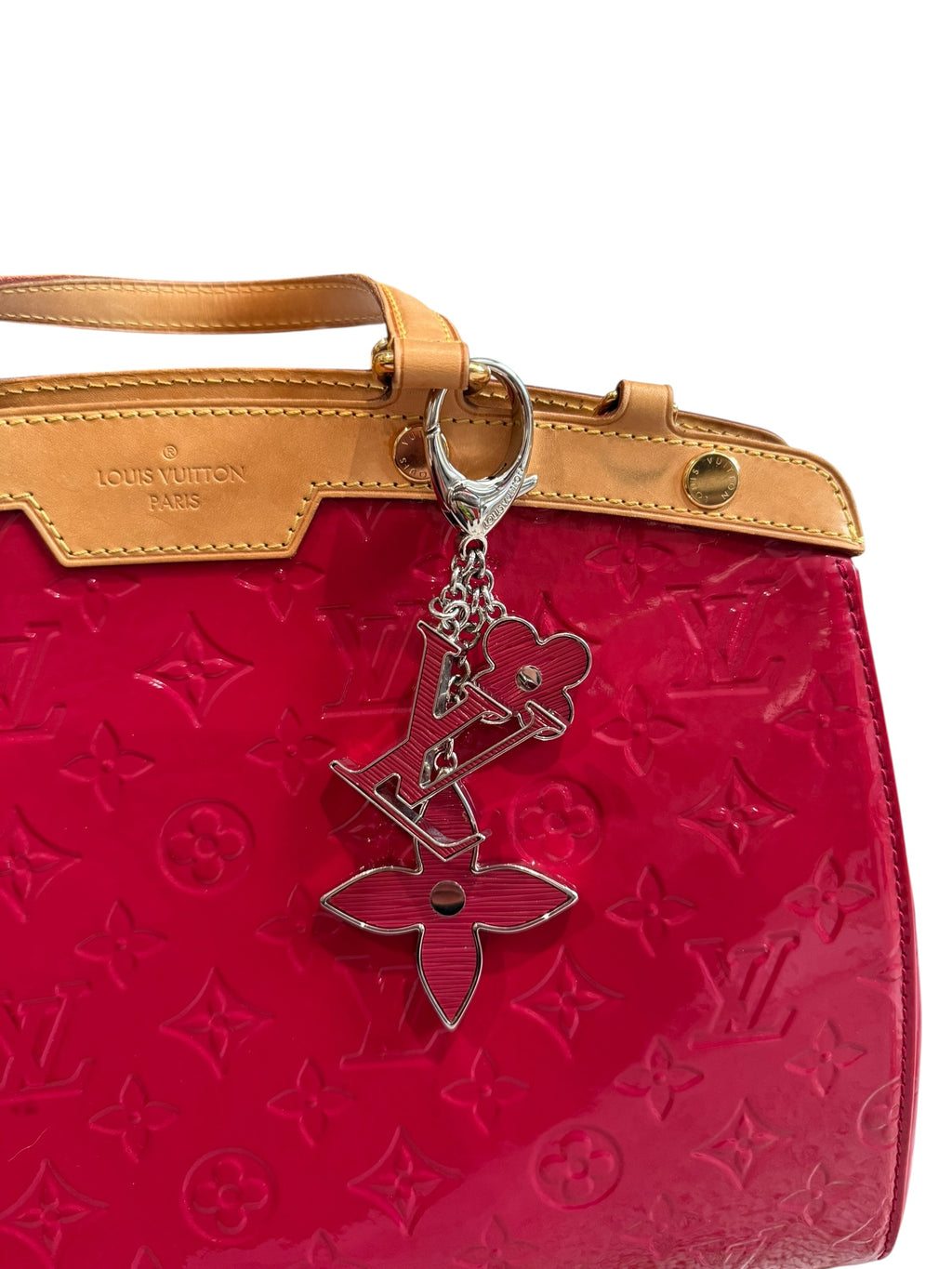 Pre-owned Louis Vuitton Epi Large Red and Silver Bag Charm