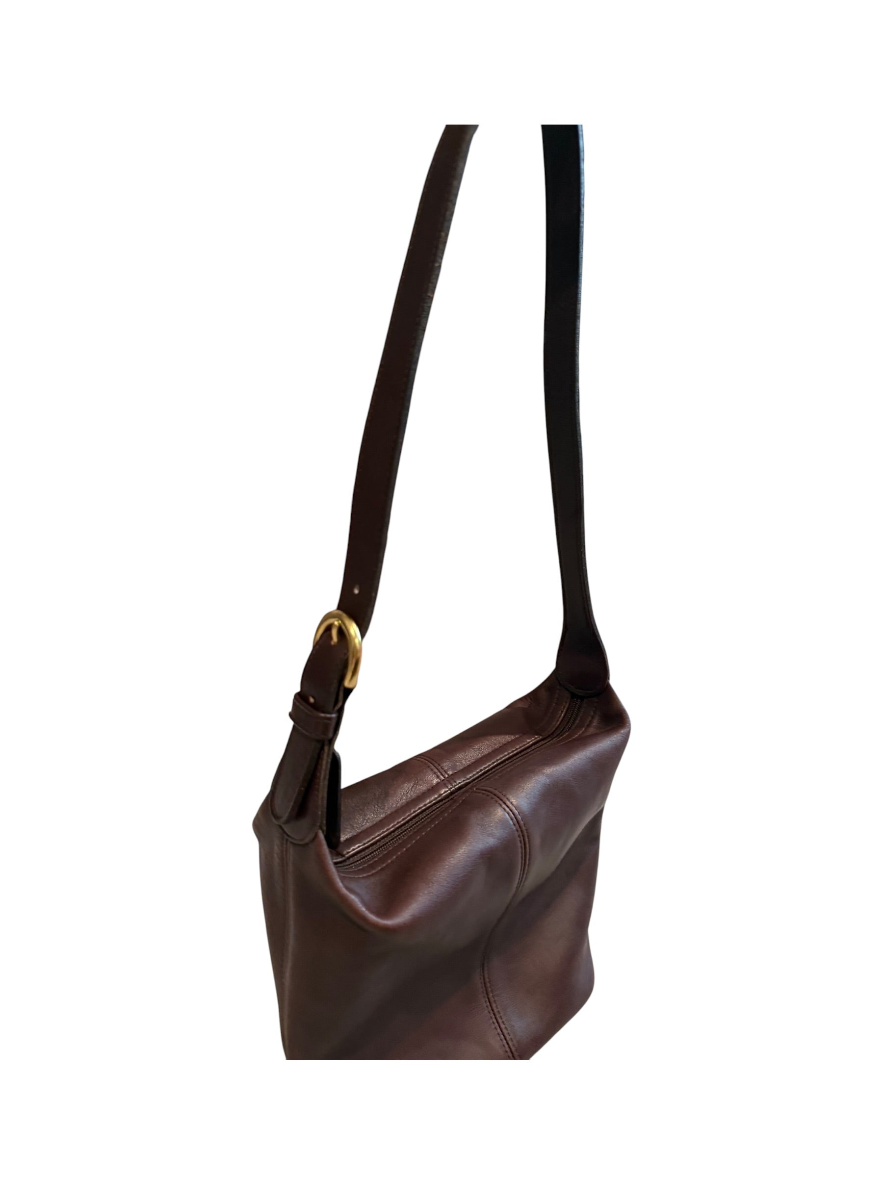 Pre-owned Coach Brown Leather Small SoHo Bucket Shoulder Bag 1990s