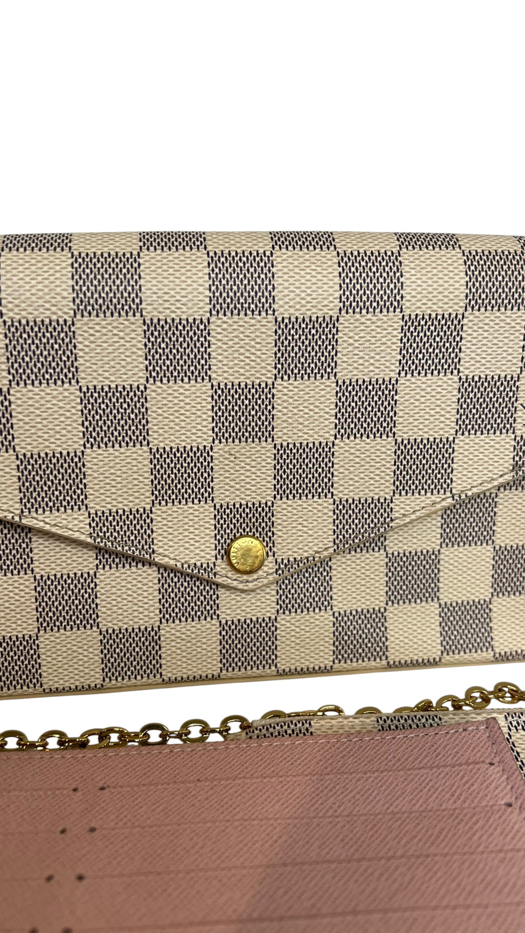 Pre-owned Louis Vuitton Damier Azur Felicie Pochette 2020