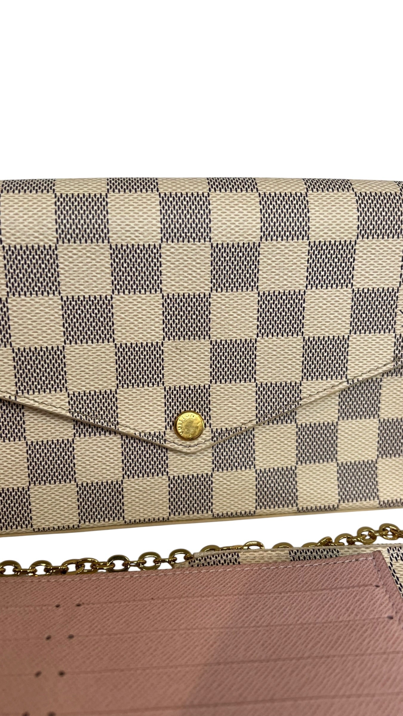Pre-owned Louis Vuitton Damier Azur Felicie Pochette 2020