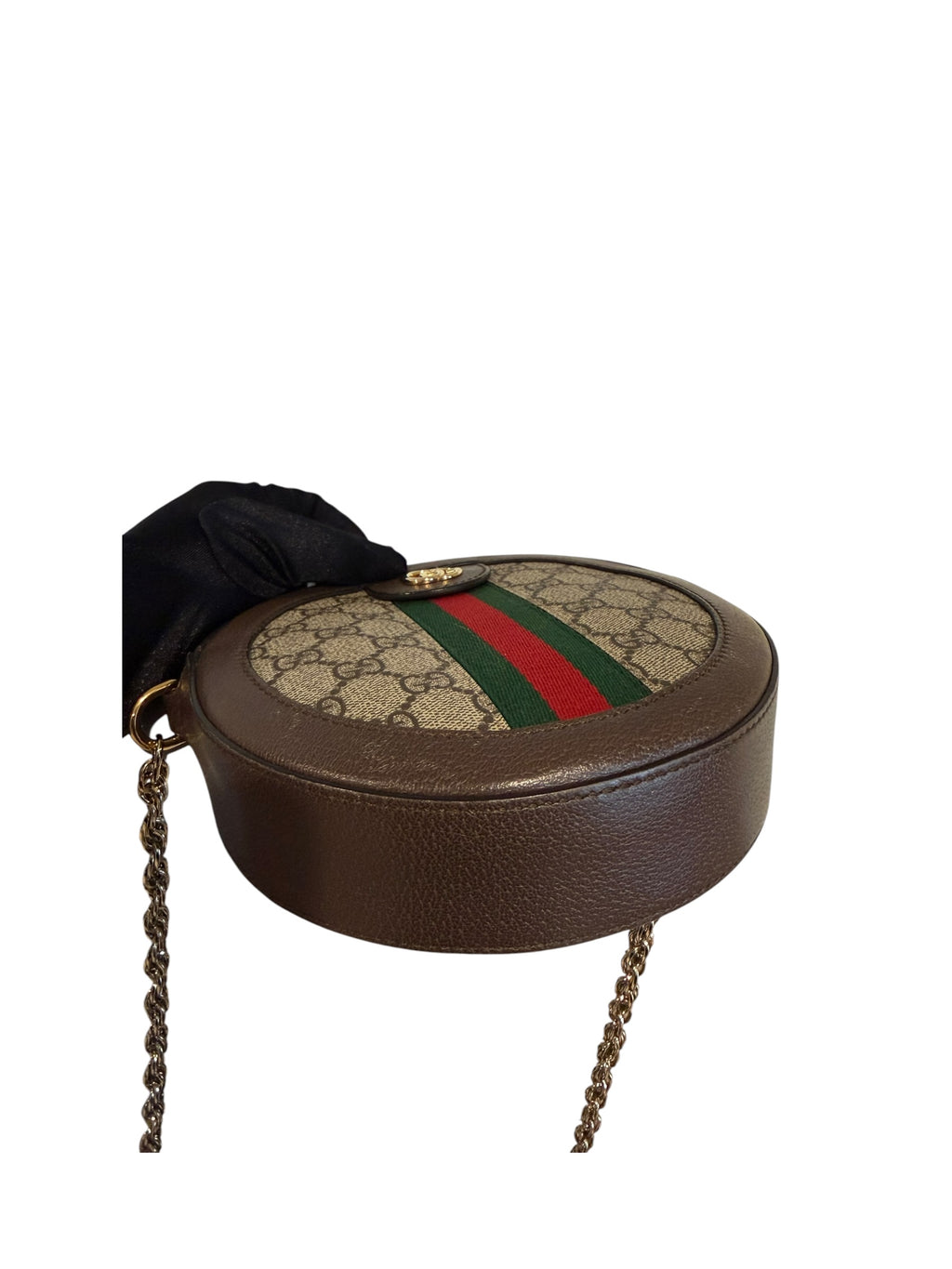 Pre-owned Gucci GG supreme round Ophedia Shoulder bag