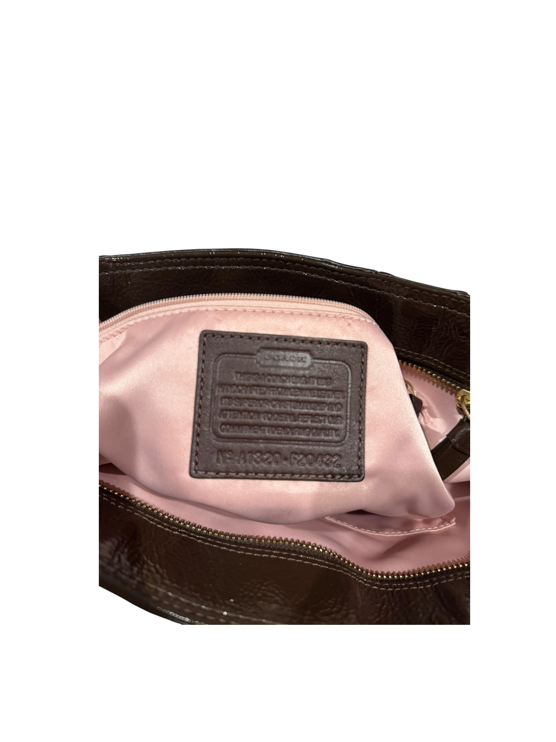 Pre-owned Coach leather Brown Patent shoulder bag 2013