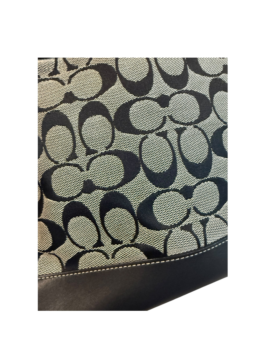 Pre-owned Coach black and grey signature canvas tote bag 1990s
