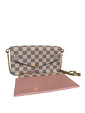 Pre-owned Louis Vuitton Damier Azur Felicie Pochette 2020