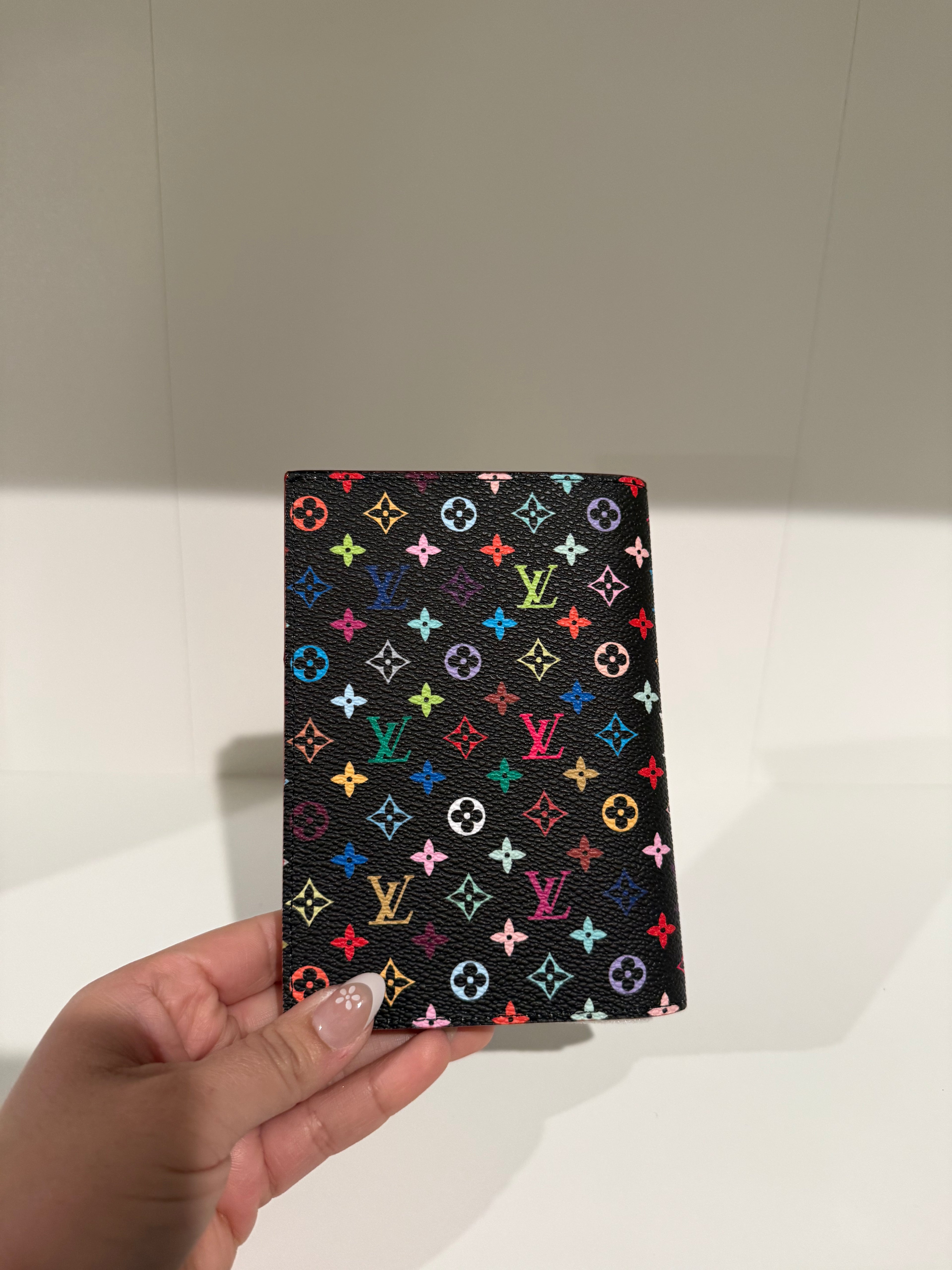INSPIRED Black multicolor passport holder