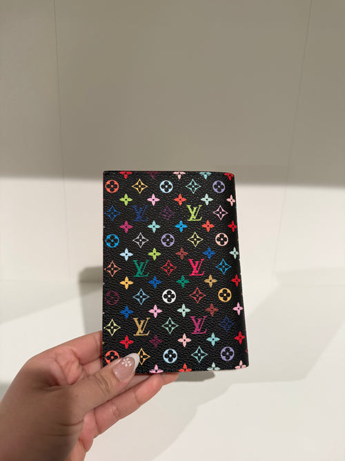 INSPIRED Black multicolor passport holder